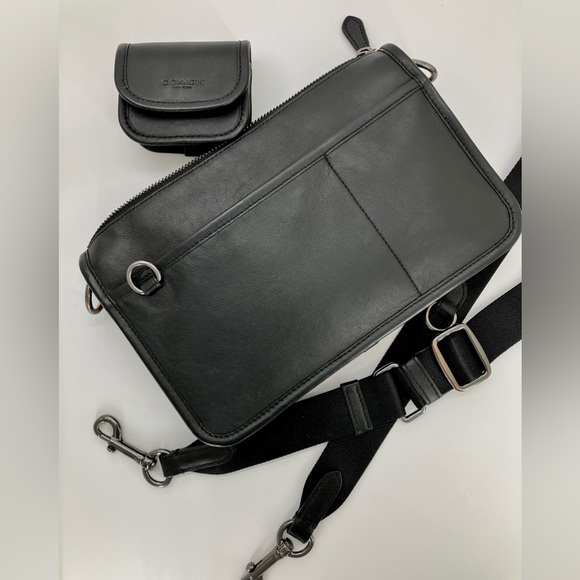 COACH Black #C8139 Heritage Convertible Crossbody with Hybrid Pouch - Picture 2 of 15